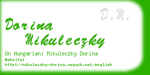 dorina mikuleczky business card